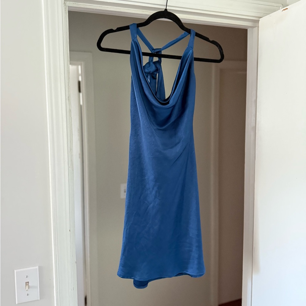 Women’s Blue Halter Dress